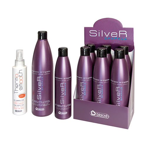 THERMO SMOOTH - speciale piastra SILVER SPARKLE - shampoo antigiallo